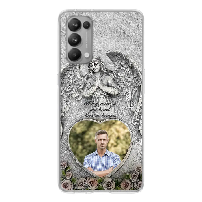 Custom Personalized Memorial Photo Phone Case - Memorial Gift Idea For Family Member - A Big Piece Of My Heart Lives In Heaven - Case For Xiaomi/ Oppo/ Huawei