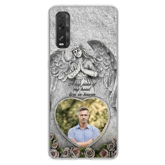 Custom Personalized Memorial Photo Phone Case - Memorial Gift Idea For Family Member - A Big Piece Of My Heart Lives In Heaven - Case For Xiaomi/ Oppo/ Huawei