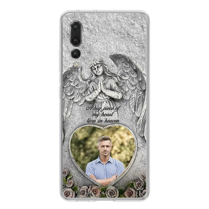 Custom Personalized Memorial Photo Phone Case - Memorial Gift Idea For Family Member - A Big Piece Of My Heart Lives In Heaven - Case For Xiaomi/ Oppo/ Huawei