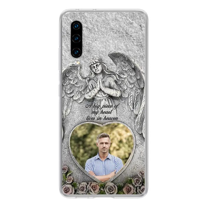 Custom Personalized Memorial Photo Phone Case - Memorial Gift Idea For Family Member - A Big Piece Of My Heart Lives In Heaven - Case For Xiaomi/ Oppo/ Huawei