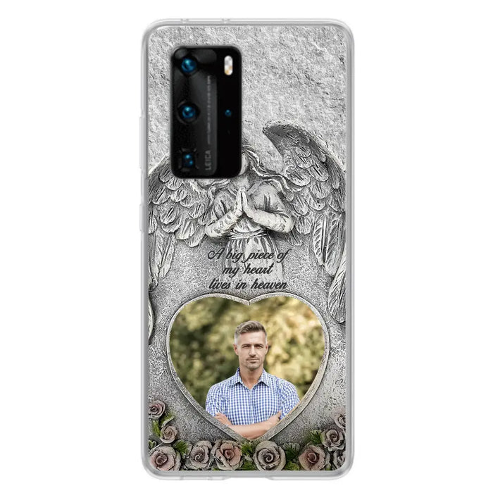 Custom Personalized Memorial Photo Phone Case - Memorial Gift Idea For Family Member - A Big Piece Of My Heart Lives In Heaven - Case For Xiaomi/ Oppo/ Huawei