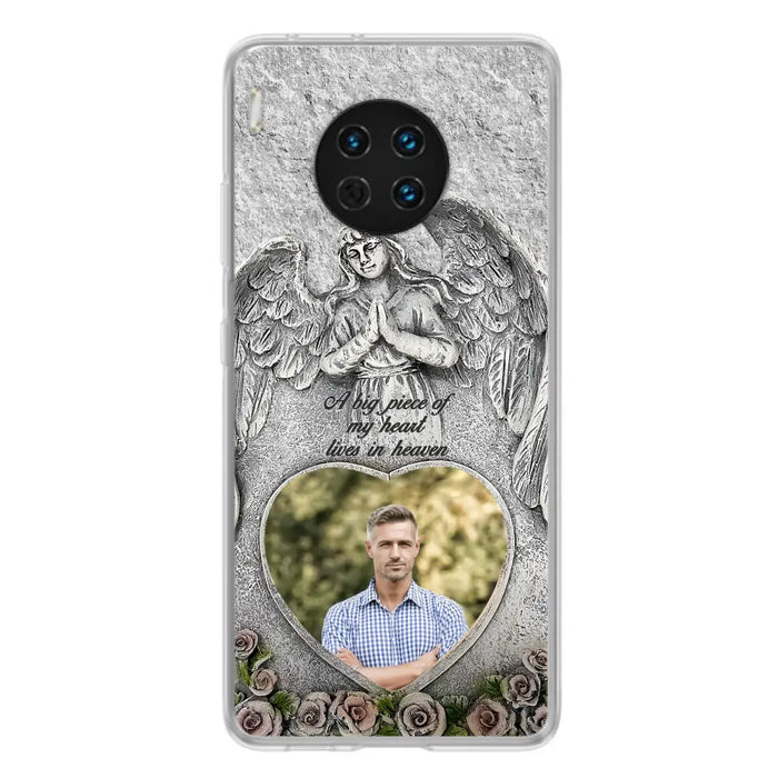 Custom Personalized Memorial Photo Phone Case - Memorial Gift Idea For Family Member - A Big Piece Of My Heart Lives In Heaven - Case For Xiaomi/ Oppo/ Huawei