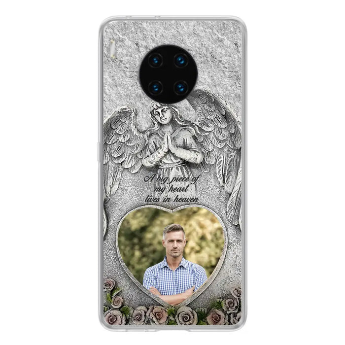 Custom Personalized Memorial Photo Phone Case - Memorial Gift Idea For Family Member - A Big Piece Of My Heart Lives In Heaven - Case For Xiaomi/ Oppo/ Huawei