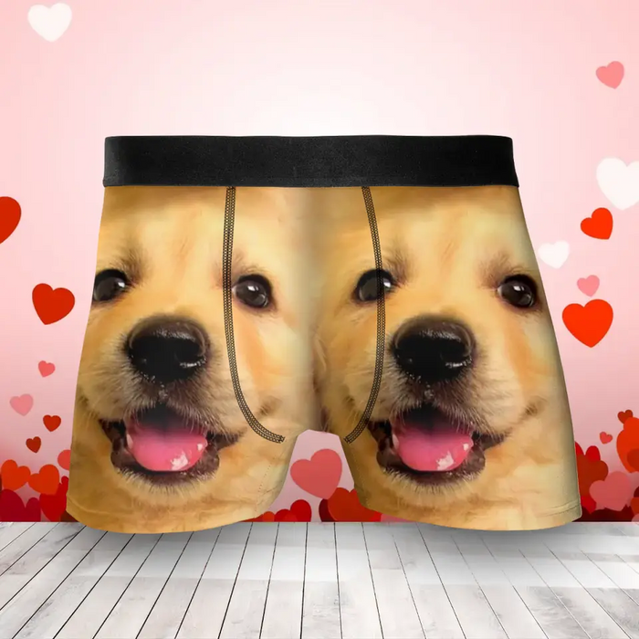 Custom Pet All-over Print Men's Boxer Briefs - Upload Photo - Gift For Pet Lovers