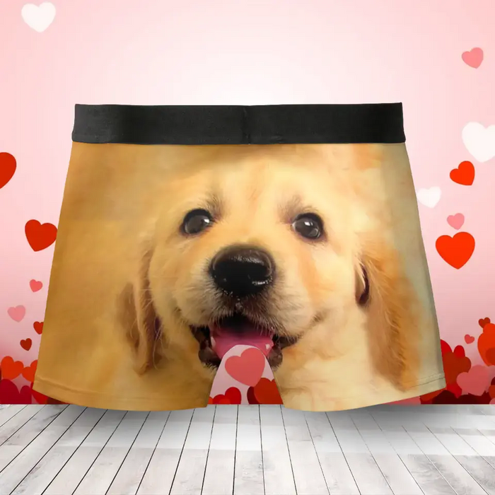 Custom Pet All-over Print Men's Boxer Briefs - Upload Photo - Gift For Pet Lovers