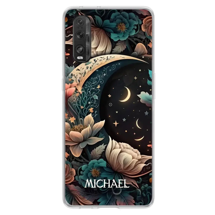 Custom Personalized Cottagecore Floral Sun Moon Stars Phone Case -  Case For Oppo/Xiaomi/Huawei