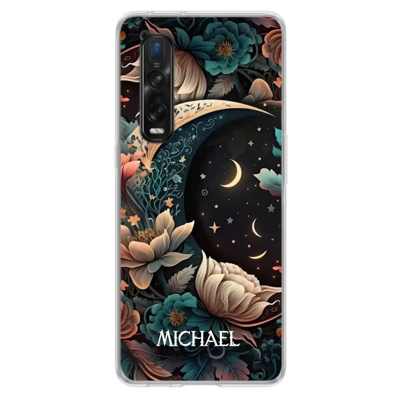 Personalized Cottagecore Floral Sun Moon Stars Phone Case - Case For Oppo/Xiaomi/Huawei