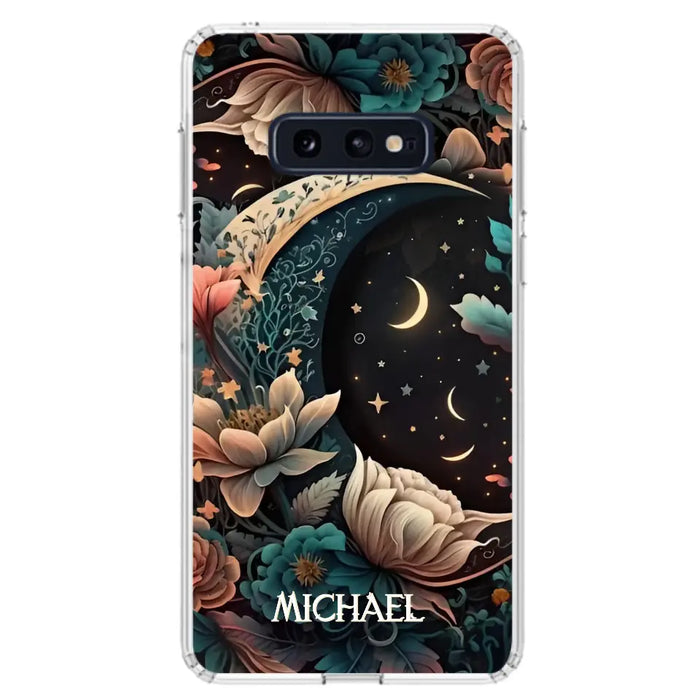 Custom Personalized Cottagecore Floral Sun Moon Stars Phone Case -  Case For iPhone/Samsung