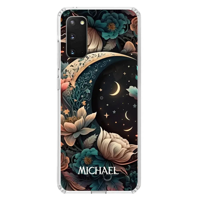 Custom Personalized Cottagecore Floral Sun Moon Stars Phone Case -  Case For iPhone/Samsung