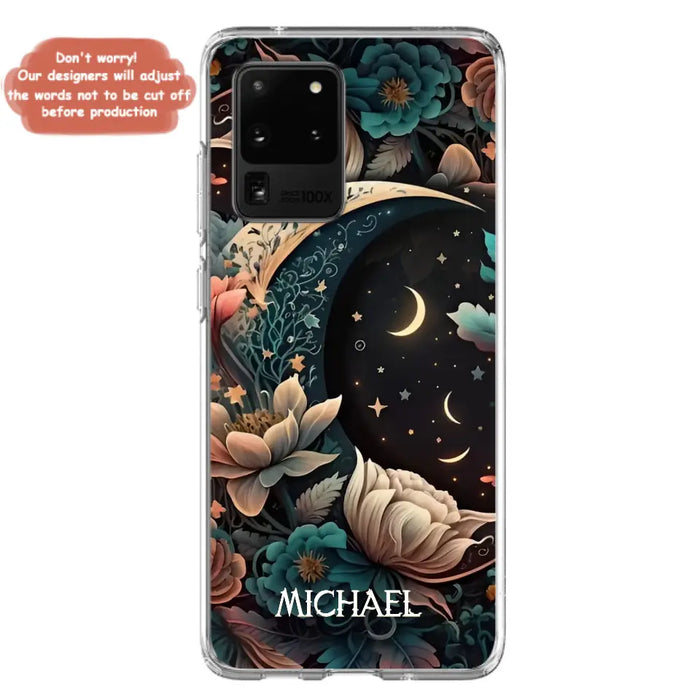 Custom Personalized Cottagecore Floral Sun Moon Stars Phone Case -  Case For iPhone/Samsung