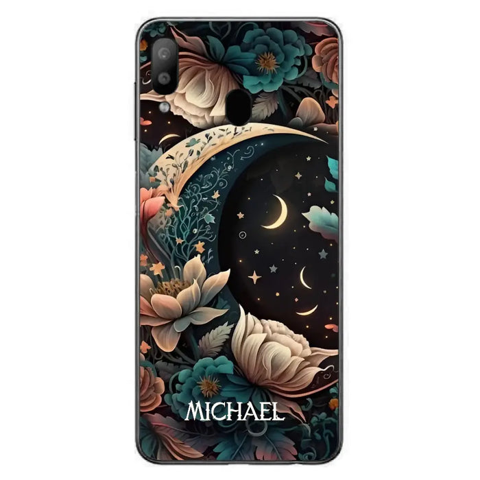 Custom Personalized Cottagecore Floral Sun Moon Stars Phone Case -  Case For iPhone/Samsung