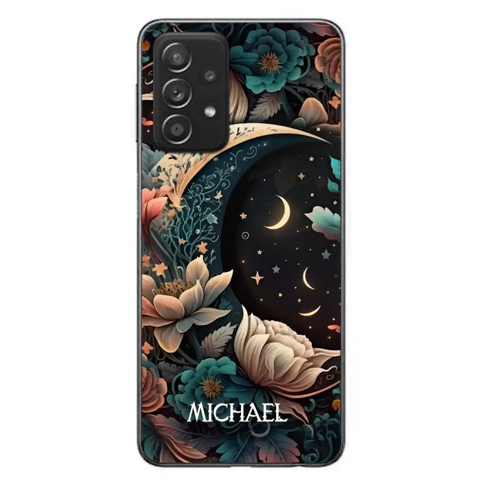 Custom Personalized Cottagecore Floral Sun Moon Stars Phone Case -  Case For iPhone/Samsung