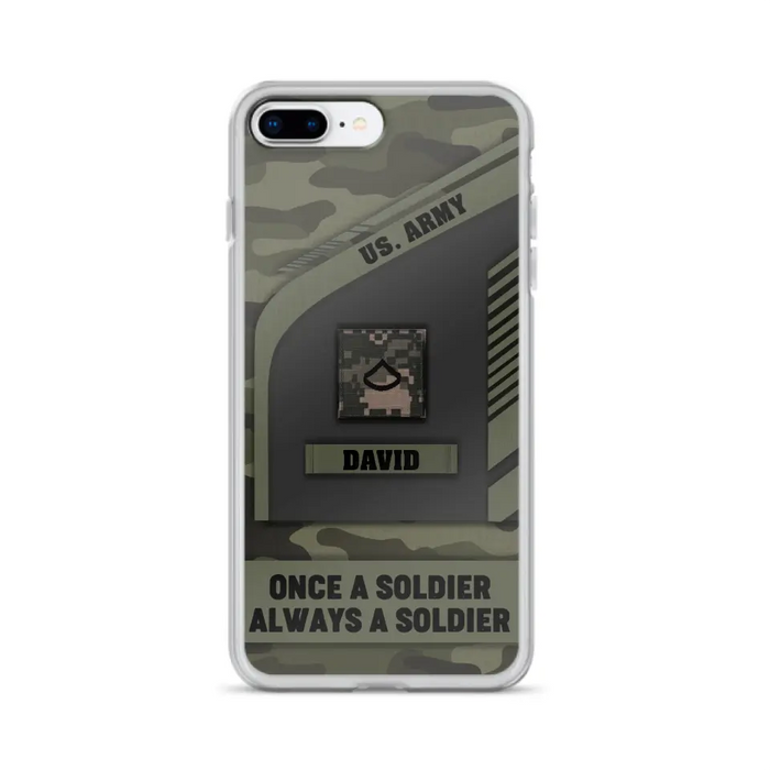 Custom Personalized Veteran Phone Case - Gift Idea For Veteran/Veterans Day - Once A Soldier Always A Soldier - Case for iPhone/Samsung