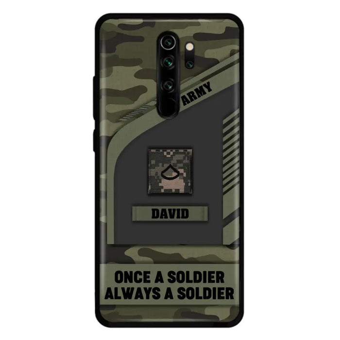 Custom Personalized Veteran Phone Case - Gift Idea For Veteran/Veterans Day - Once A Soldier Always A Soldier - Case for Xiaomi/Huawei/Oppo