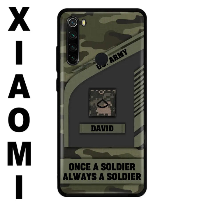 Custom Personalized Veteran Phone Case - Gift Idea For Veteran/Veterans Day - Once A Soldier Always A Soldier - Case for Xiaomi/Huawei/Oppo