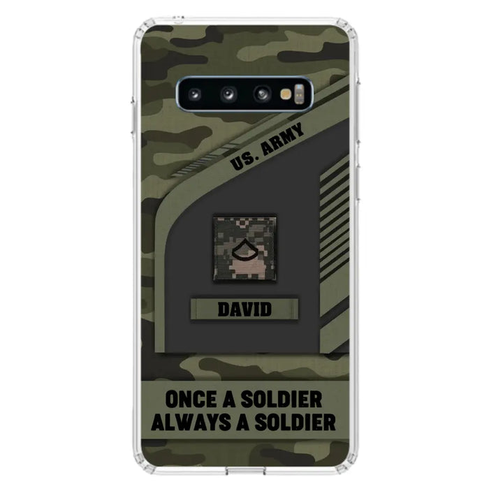 Custom Personalized Veteran Phone Case - Gift Idea For Veteran/Veterans Day - Once A Soldier Always A Soldier - Case for iPhone/Samsung