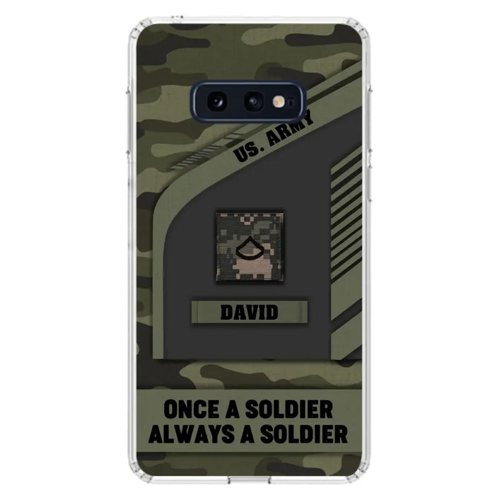 Custom Personalized Veteran Phone Case - Gift Idea For Veteran/Veterans Day - Once A Soldier Always A Soldier - Case for iPhone/Samsung