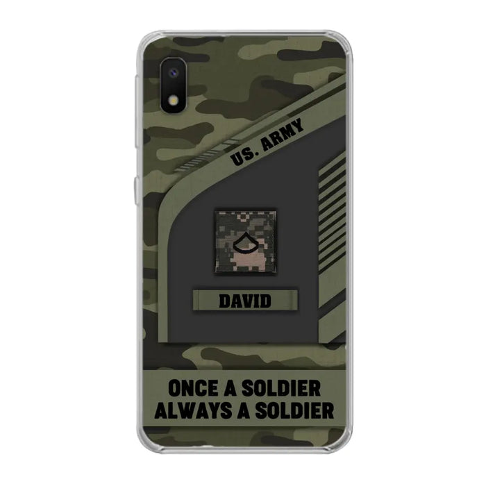 Custom Personalized Veteran Phone Case - Gift Idea For Veteran/Veterans Day - Once A Soldier Always A Soldier - Case for iPhone/Samsung