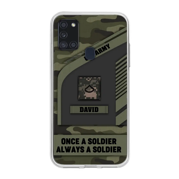 Custom Personalized Veteran Phone Case - Gift Idea For Veteran/Veterans Day - Once A Soldier Always A Soldier - Case for iPhone/Samsung