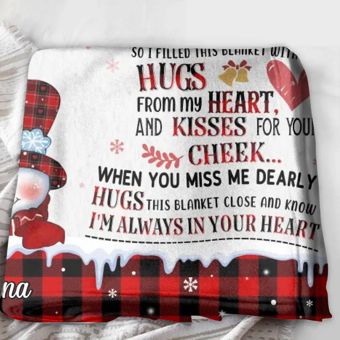 Personalized Grandma Quilt/Single Layer Fleece Blanket - Gift Idea For Grandma - Upto 4 Grandkids -   I'm Always In Your Heart