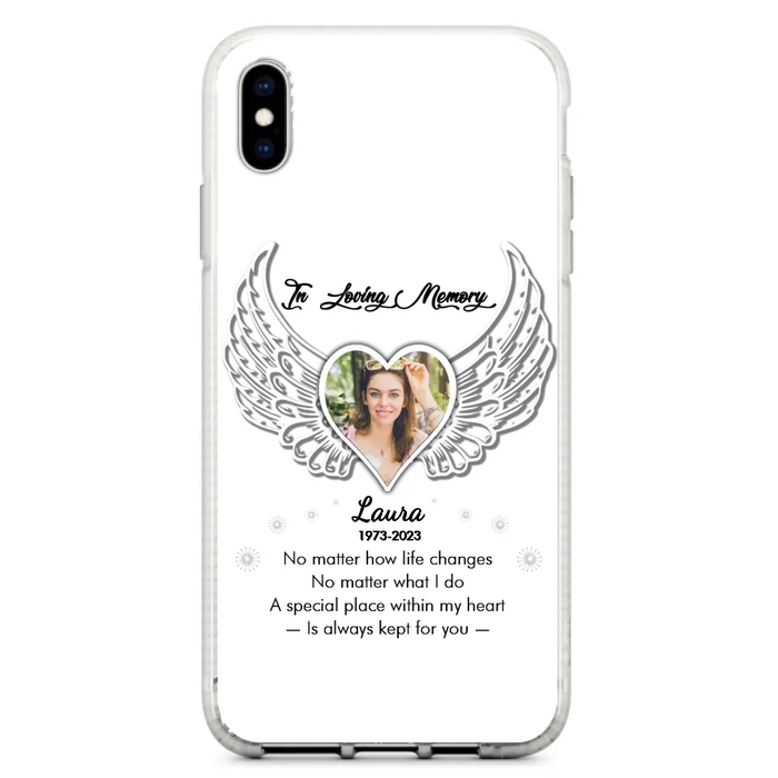 Custom Personalized In Loving Memory Phone Case - Upload Photo - Memorial Gift Idea - Case For iPhone/Samsung - A Special Place Within My Heart Is Always Kept For You