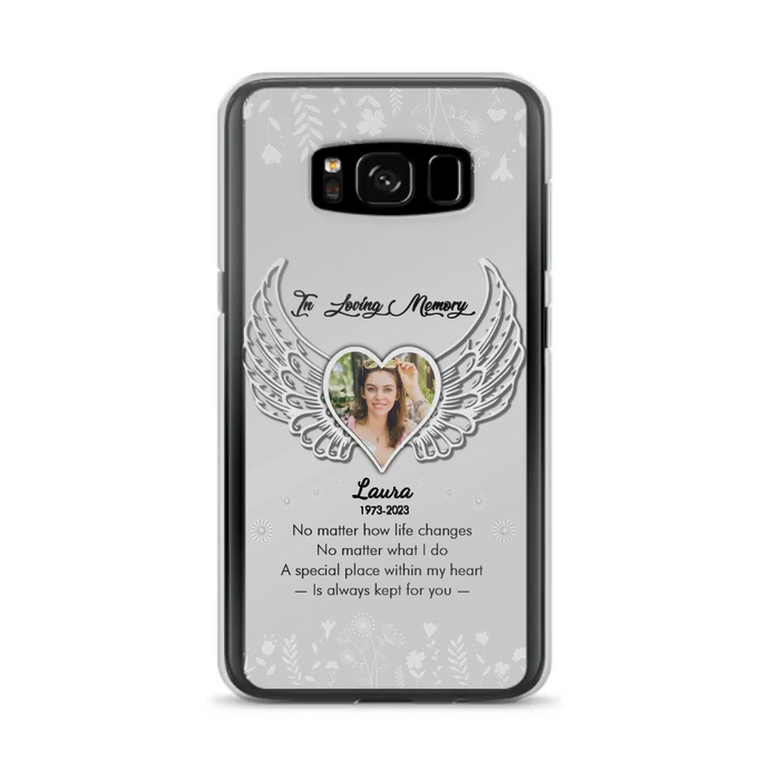 Custom Personalized In Loving Memory Phone Case - Upload Photo - Memorial Gift Idea - Case For iPhone/Samsung - A Special Place Within My Heart Is Always Kept For You