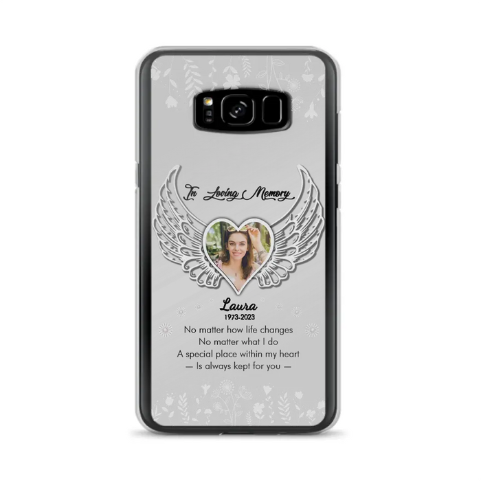 Custom Personalized In Loving Memory Phone Case - Upload Photo - Memorial Gift Idea - Case For iPhone/Samsung - A Special Place Within My Heart Is Always Kept For You