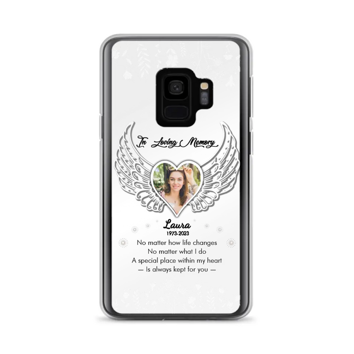 Custom Personalized In Loving Memory Phone Case - Upload Photo - Memorial Gift Idea - Case For iPhone/Samsung - A Special Place Within My Heart Is Always Kept For You