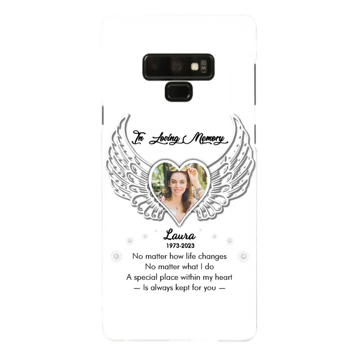 Custom Personalized In Loving Memory Phone Case - Upload Photo - Memorial Gift Idea - Case For iPhone/Samsung - A Special Place Within My Heart Is Always Kept For You