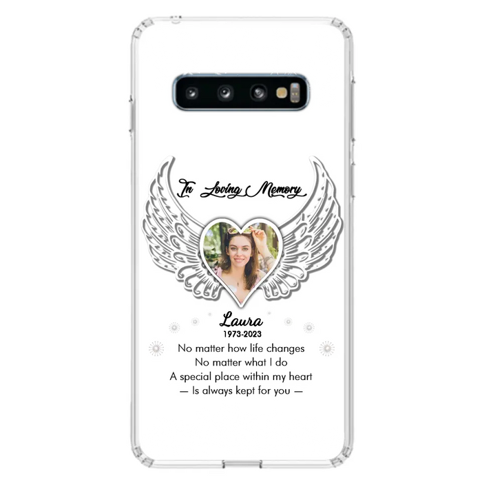 Custom Personalized In Loving Memory Phone Case - Upload Photo - Memorial Gift Idea - Case For iPhone/Samsung - A Special Place Within My Heart Is Always Kept For You