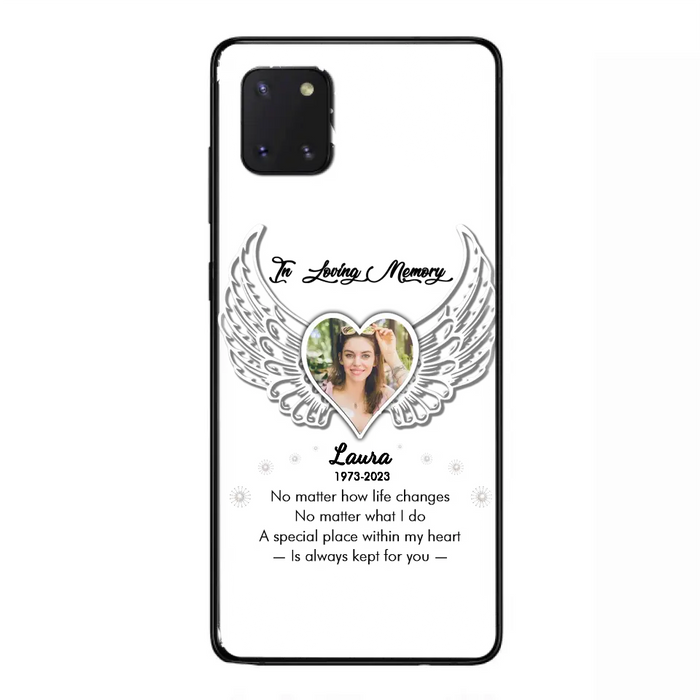 Custom Personalized In Loving Memory Phone Case - Upload Photo - Memorial Gift Idea - Case For iPhone/Samsung - A Special Place Within My Heart Is Always Kept For You