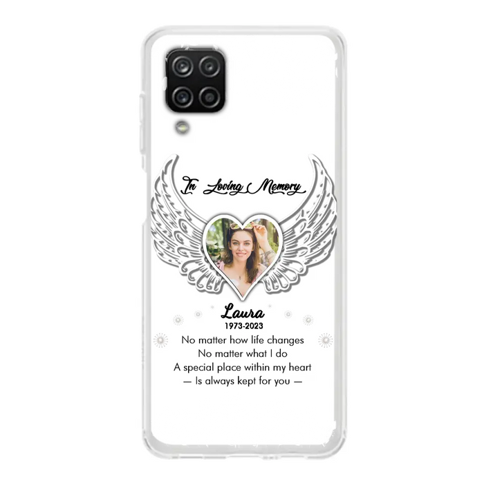 Custom Personalized In Loving Memory Phone Case - Upload Photo - Memorial Gift Idea - Case For iPhone/Samsung - A Special Place Within My Heart Is Always Kept For You