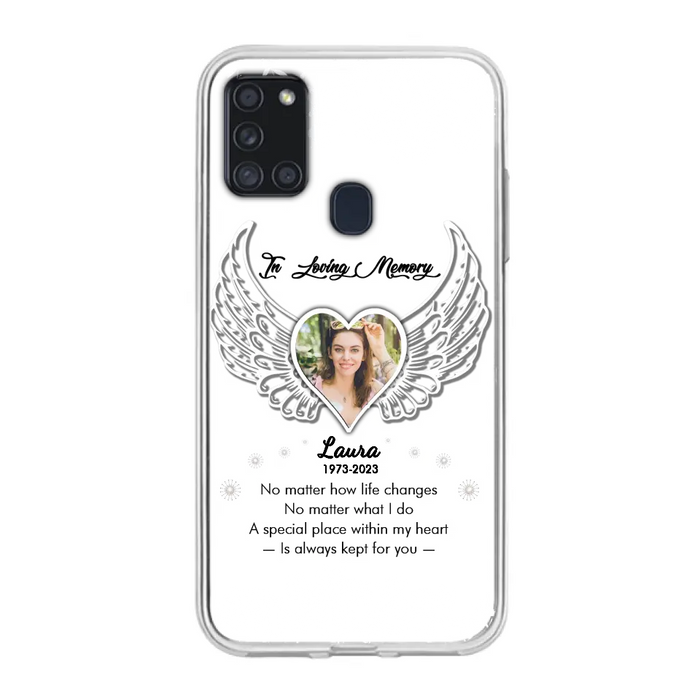 Custom Personalized In Loving Memory Phone Case - Upload Photo - Memorial Gift Idea - Case For iPhone/Samsung - A Special Place Within My Heart Is Always Kept For You