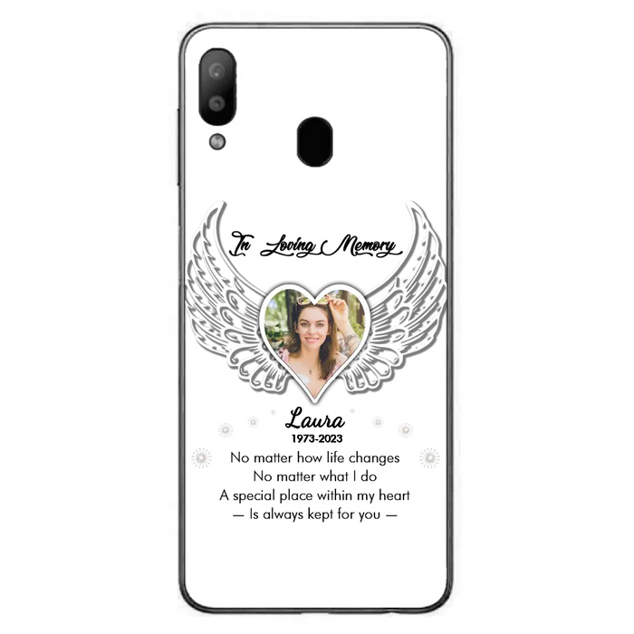 Custom Personalized In Loving Memory Phone Case - Upload Photo - Memorial Gift Idea - Case For iPhone/Samsung - A Special Place Within My Heart Is Always Kept For You