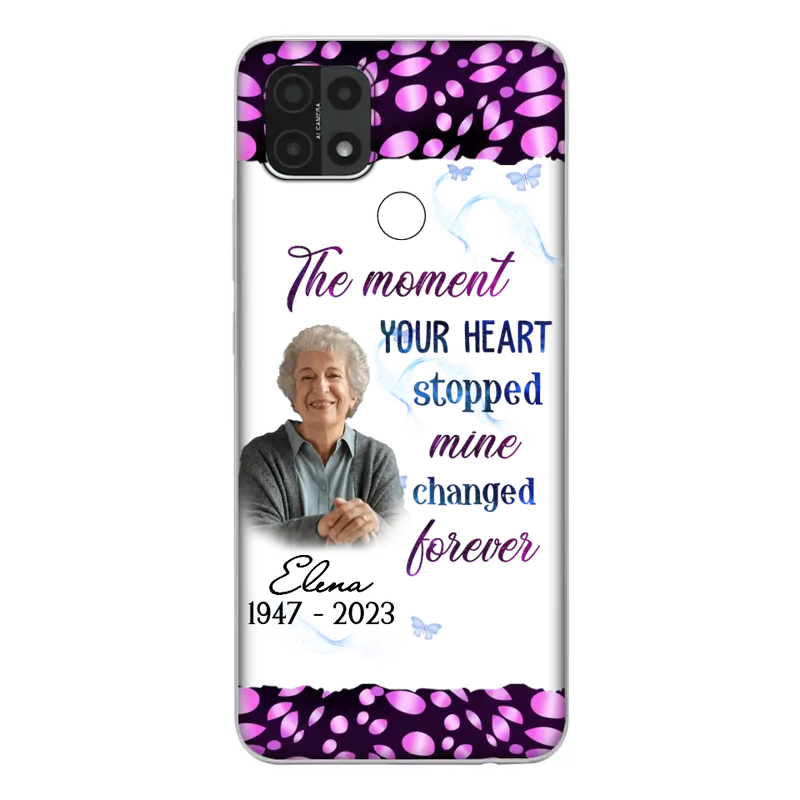 Custom Personalized Memorial Photo Phone Case - Memorial Gift For Family Member - Upload Photo - Case For Oppo/Xiaomi/Huawei - The Moment Your Heart Stopped Mine Changed Forever