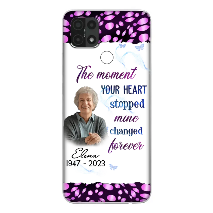 Custom Personalized Memorial Photo Phone Case - Memorial Gift For Family Member - Upload Photo - Case For Oppo/Xiaomi/Huawei - The Moment Your Heart Stopped Mine Changed Forever