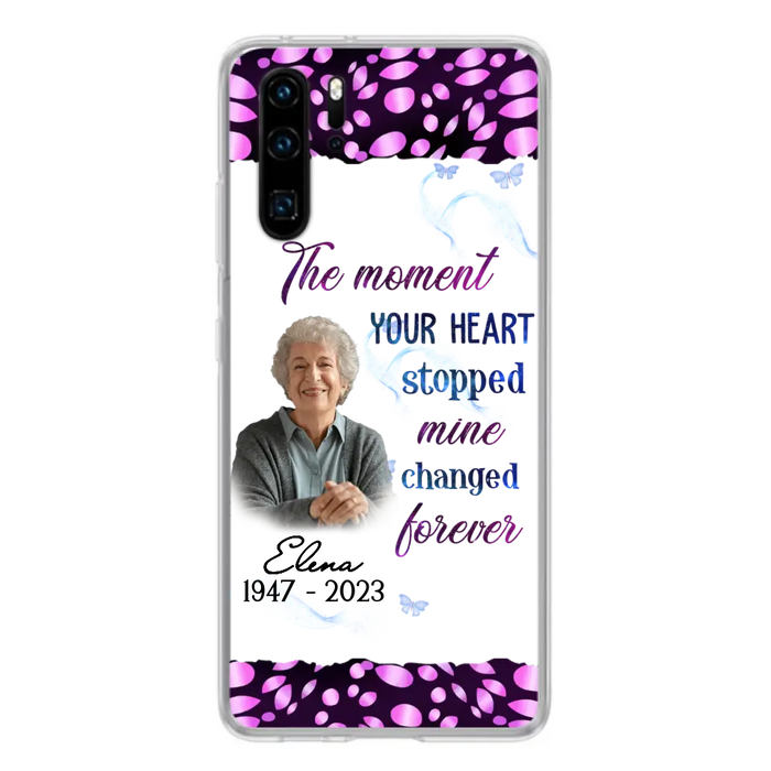 Custom Personalized Memorial Photo Phone Case - Memorial Gift For Family Member - Upload Photo - Case For Oppo/Xiaomi/Huawei - The Moment Your Heart Stopped Mine Changed Forever