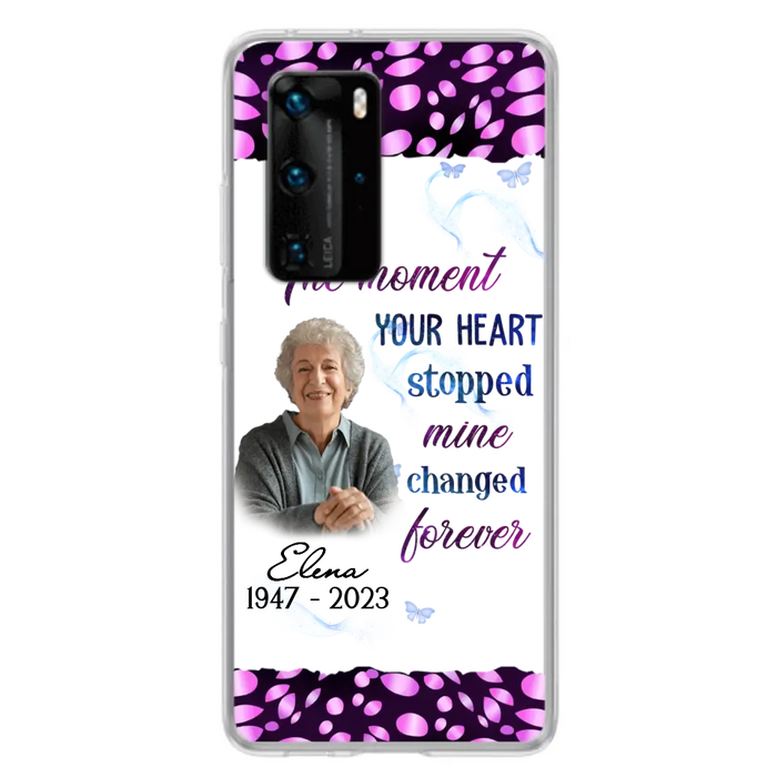 Custom Personalized Memorial Photo Phone Case - Memorial Gift For Family Member - Upload Photo - Case For Oppo/Xiaomi/Huawei - The Moment Your Heart Stopped Mine Changed Forever