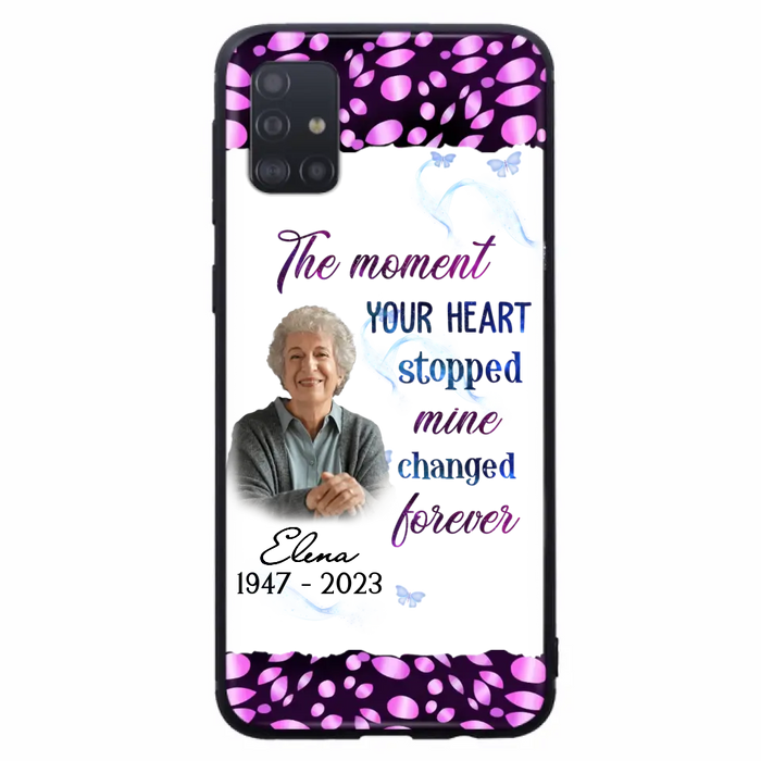 Custom Personalized Memorial Photo Phone Case - Memorial Gift For Family Member - Upload Photo - Case For iPhone/Samsung - The Moment Your Heart Stopped Mine Changed Forever