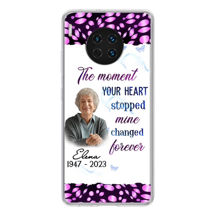 Custom Personalized Memorial Photo Phone Case - Memorial Gift For Family Member - Upload Photo - Case For Oppo/Xiaomi/Huawei - The Moment Your Heart Stopped Mine Changed Forever