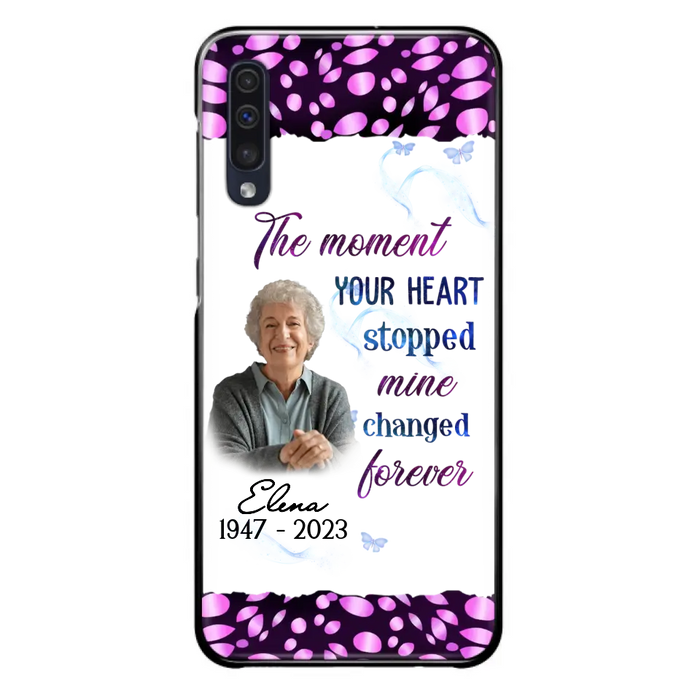 Custom Personalized Memorial Photo Phone Case - Memorial Gift For Family Member - Upload Photo - Case For iPhone/Samsung - The Moment Your Heart Stopped Mine Changed Forever