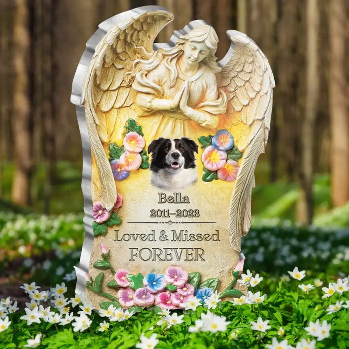 Custom Personalized Memorial Acrylic Plaque - Upload Photo - Memorial Gift Idea For Christmas/ Family Member/ Pet Lover - Loved & Missed Forever