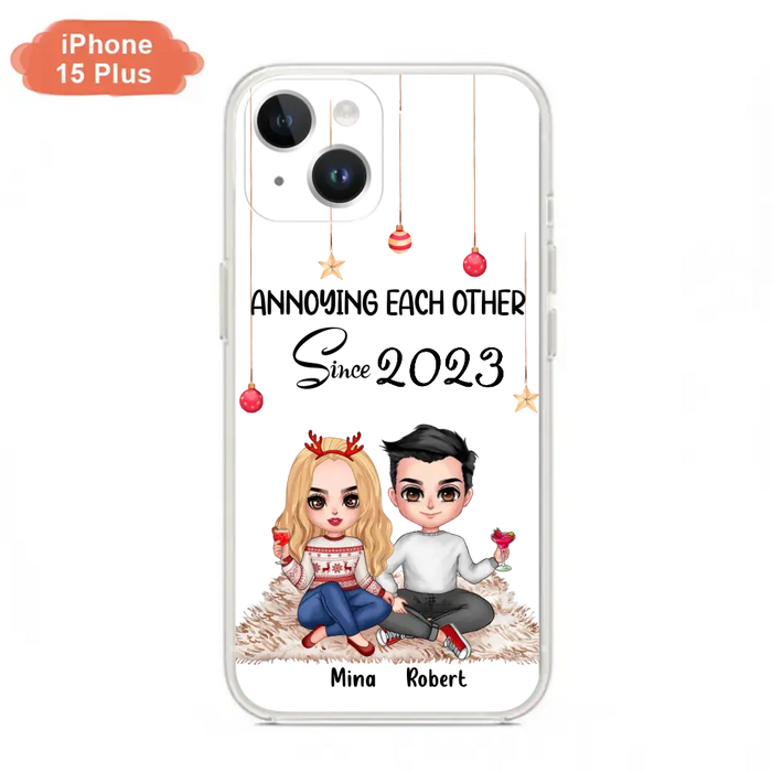 Custom Personalized Couple Phone Case - Christmas  Gift Idea For Couple - Annoying Each Other Since 2023 - Case for iPhone/Samsung