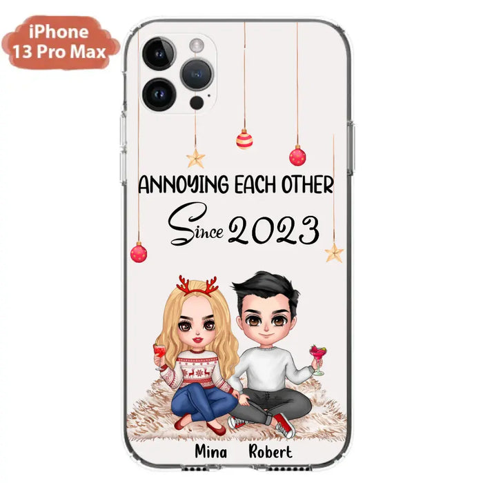 Custom Personalized Couple Phone Case - Christmas  Gift Idea For Couple - Annoying Each Other Since 2023 - Case for iPhone/Samsung