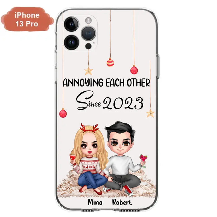 Custom Personalized Couple Phone Case - Christmas  Gift Idea For Couple - Annoying Each Other Since 2023 - Case for iPhone/Samsung