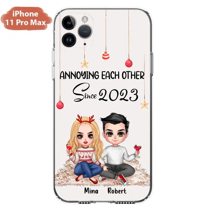 Custom Personalized Couple Phone Case - Christmas  Gift Idea For Couple - Annoying Each Other Since 2023 - Case for iPhone/Samsung