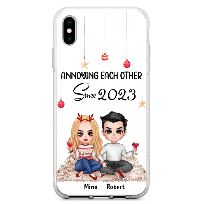 Custom Personalized Couple Phone Case - Christmas  Gift Idea For Couple - Annoying Each Other Since 2023 - Case for iPhone/Samsung