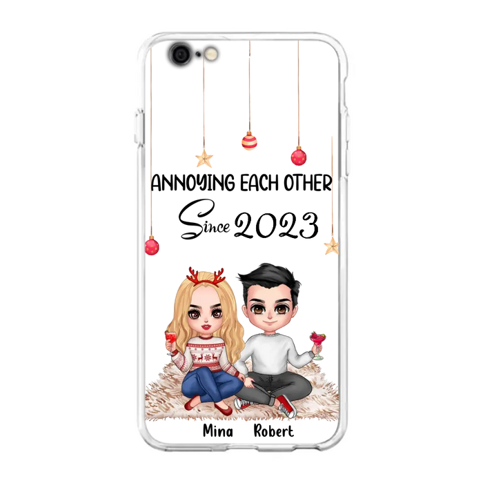 Custom Personalized Couple Phone Case - Christmas  Gift Idea For Couple - Annoying Each Other Since 2023 - Case for iPhone/Samsung