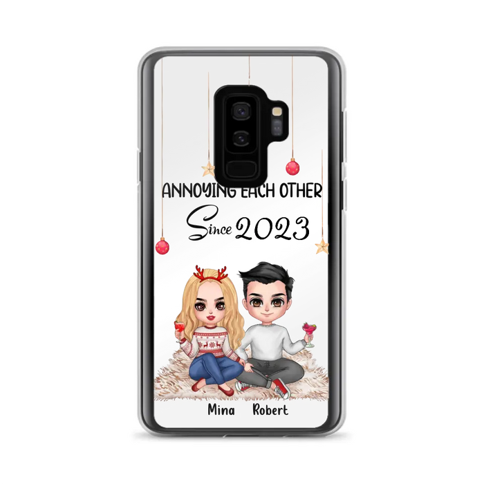 Custom Personalized Couple Phone Case - Christmas  Gift Idea For Couple - Annoying Each Other Since 2023 - Case for iPhone/Samsung