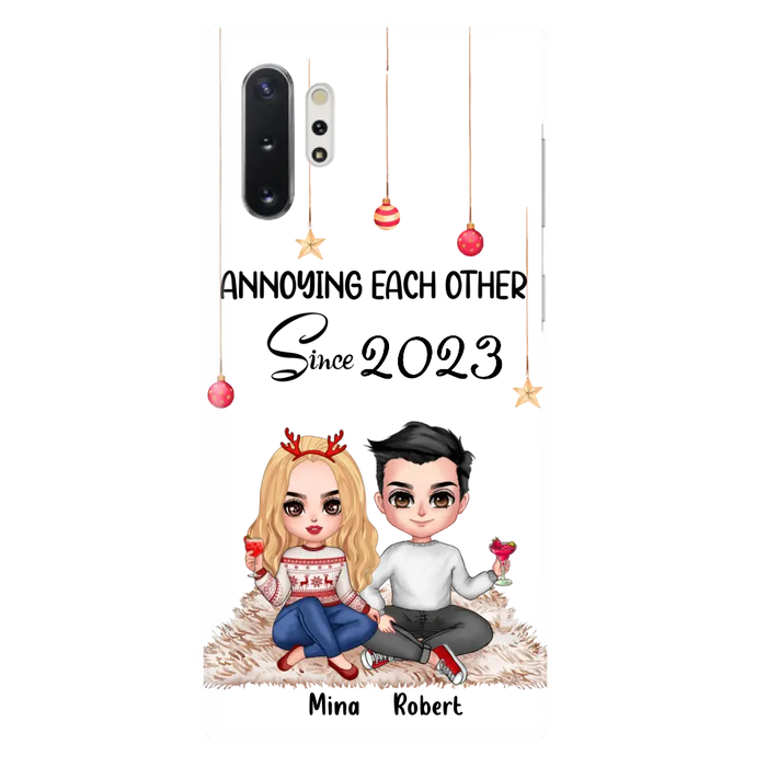 Custom Personalized Couple Phone Case - Christmas  Gift Idea For Couple - Annoying Each Other Since 2023 - Case for iPhone/Samsung